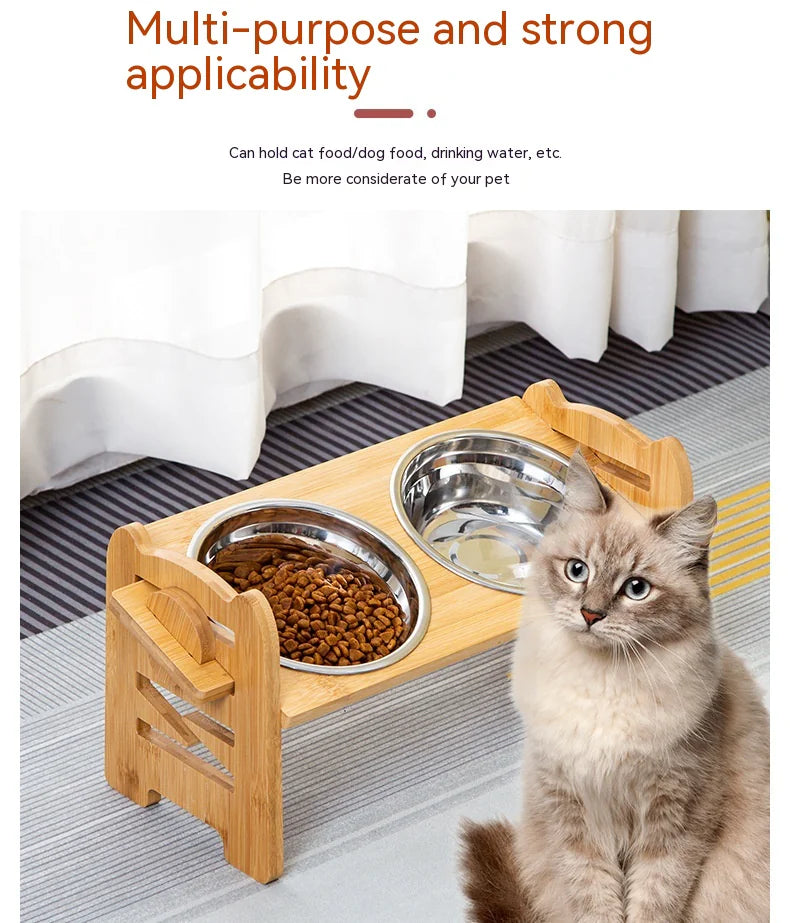 PurrfectMeal Double Bowl Trolley