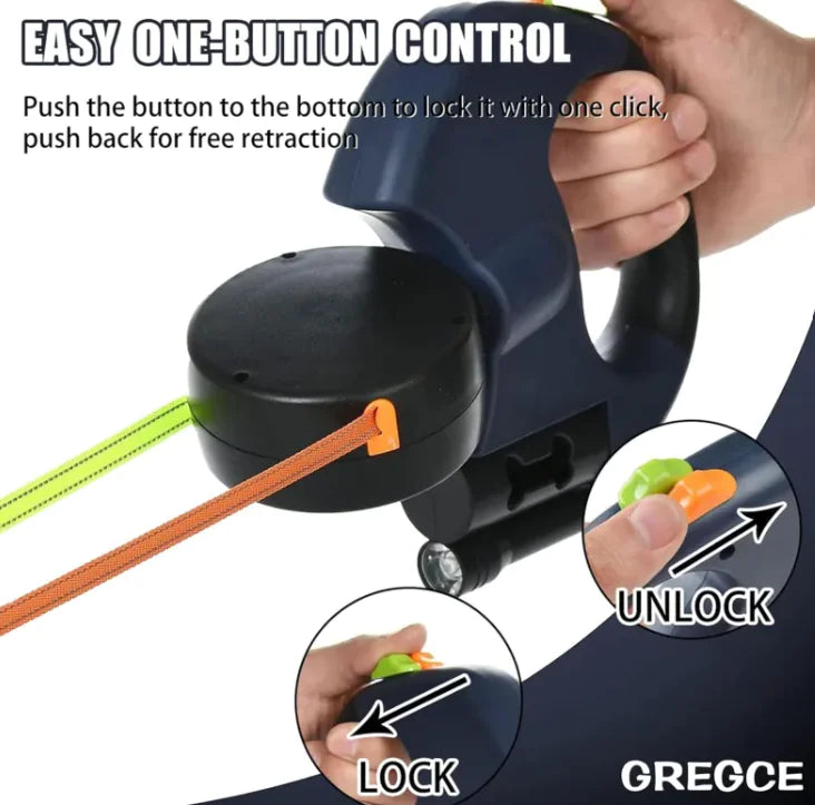 Dual Retractable Dog Leash