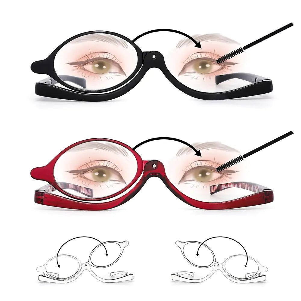 Makeup Magnifying Flip Down Glasses